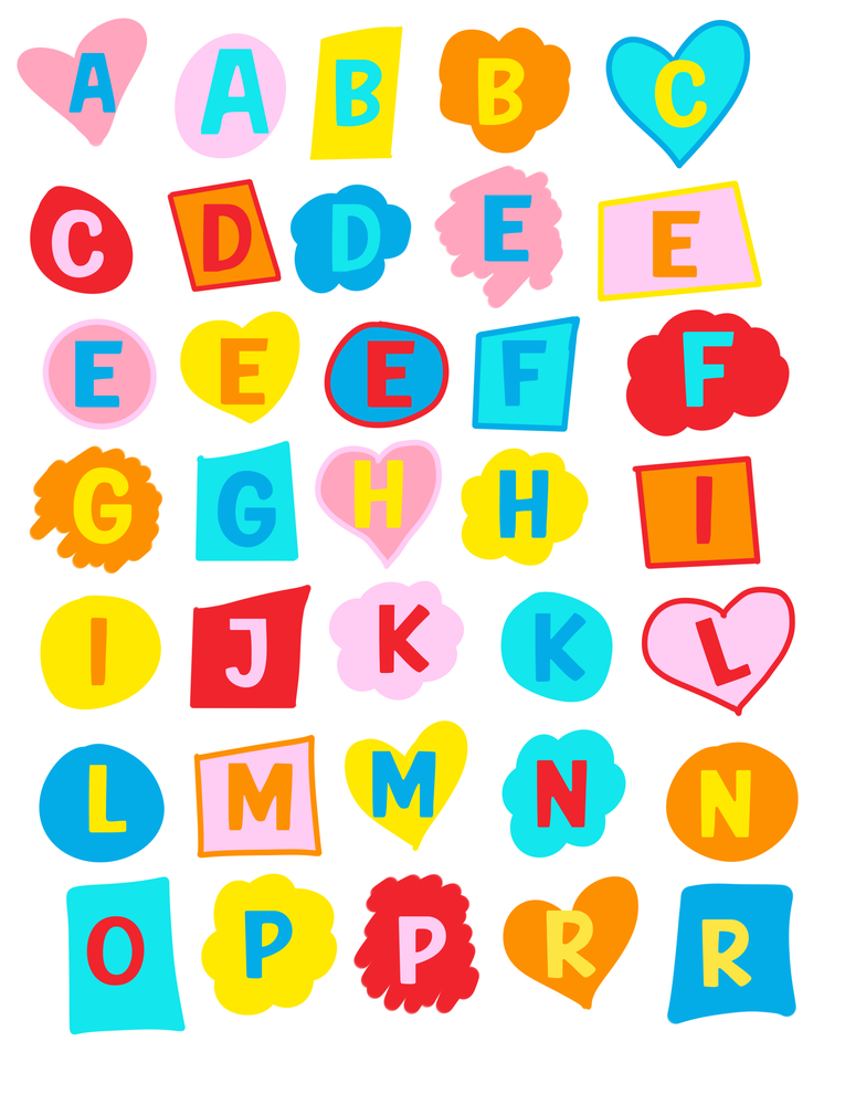 Level Up Your Junk Journals or Scrapbook: Free Printable Bright Alphabet