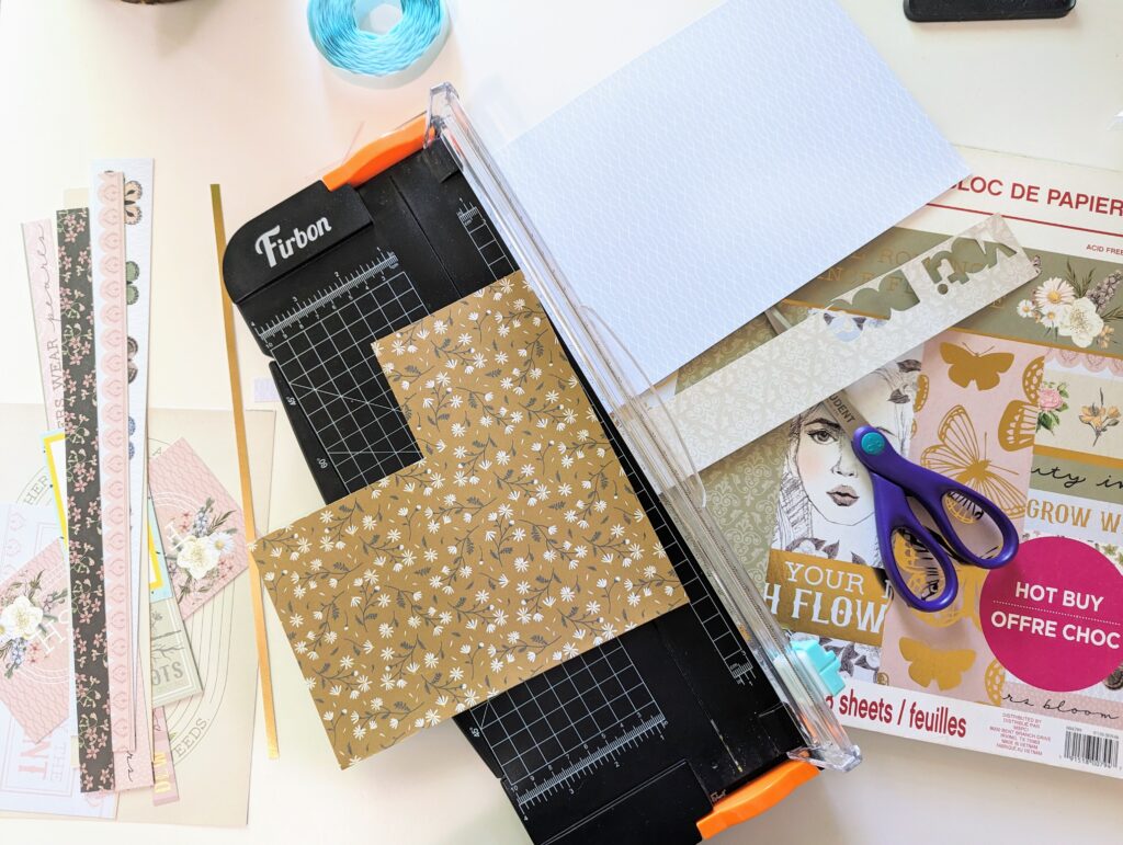 How to Scrapbook paper on desk