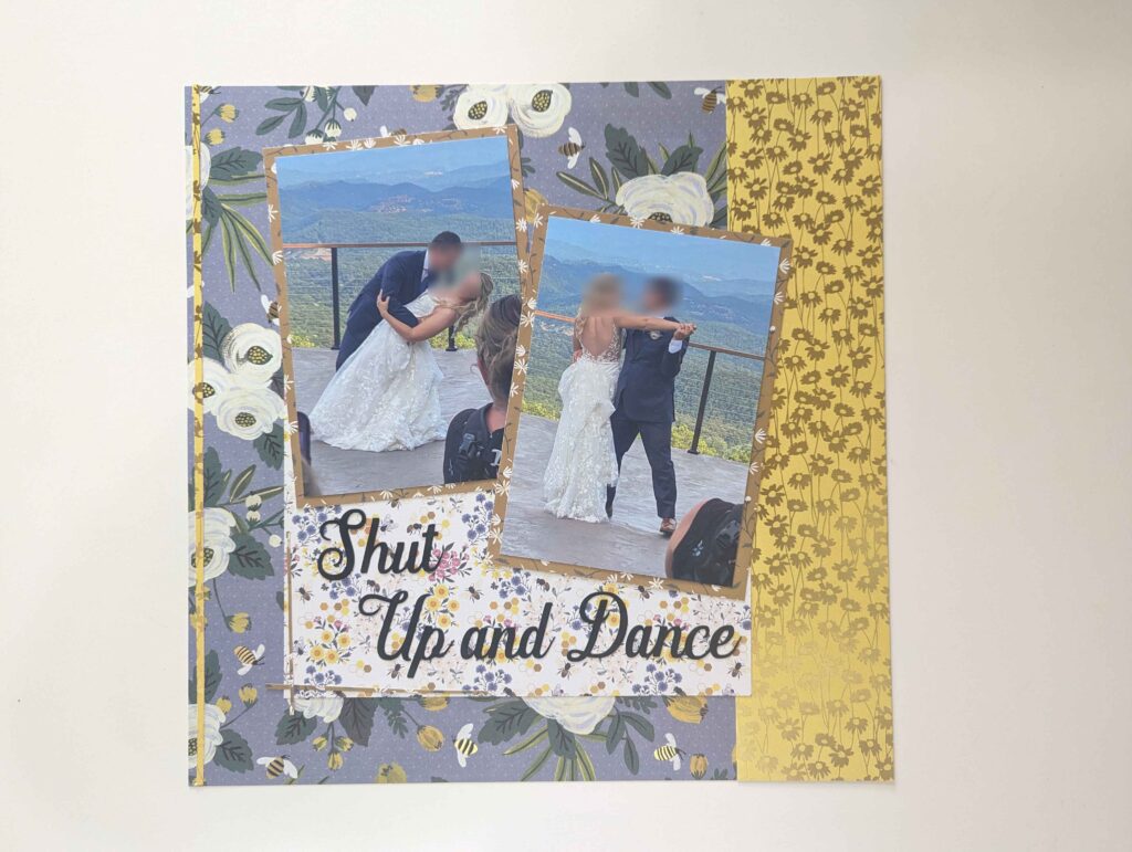 First Dance Scrapbook Page Idea