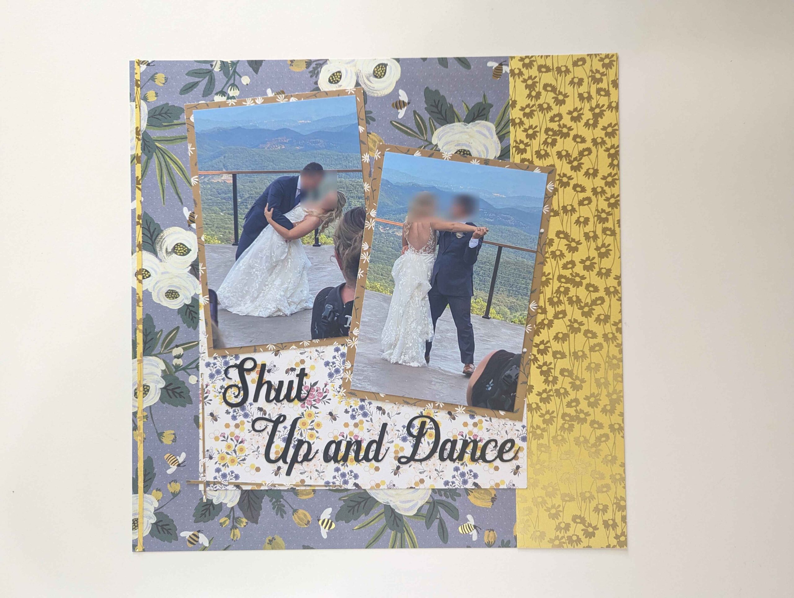 A Scrapbook Layout For The First Dance: Wedding Scrapbook Idea