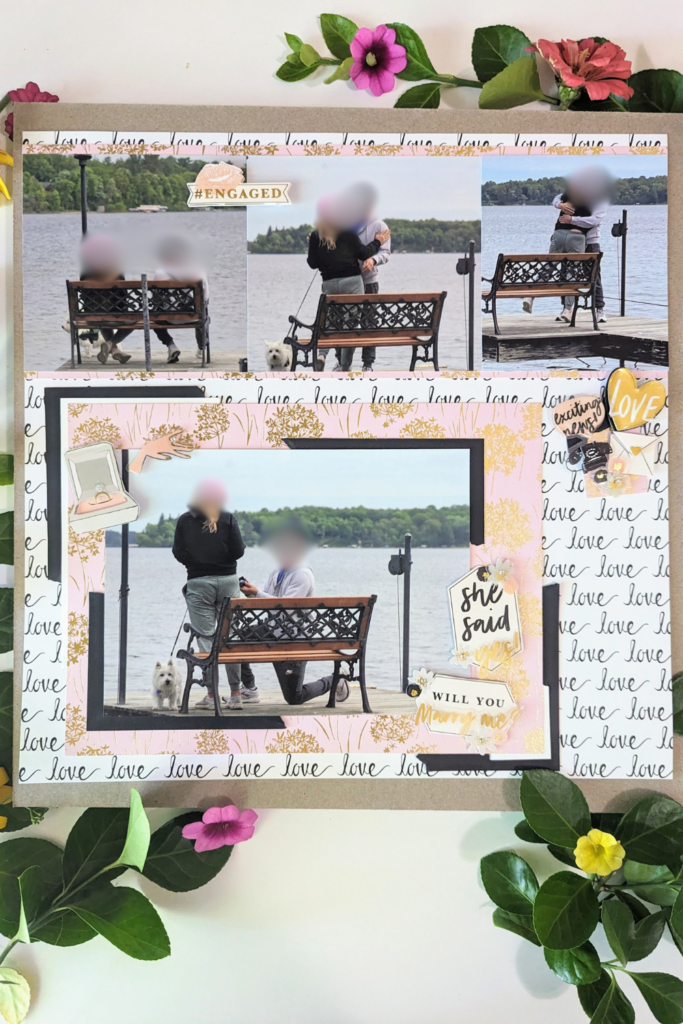 Engagement Scrapbook Layout