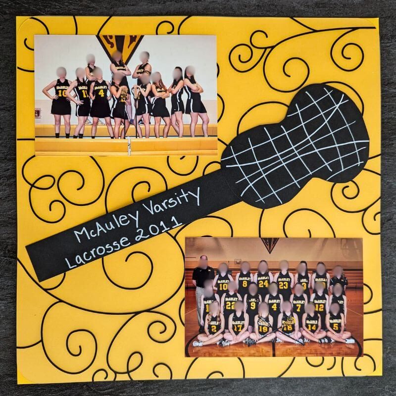 Senior year scrapbook Sports scrapbook page