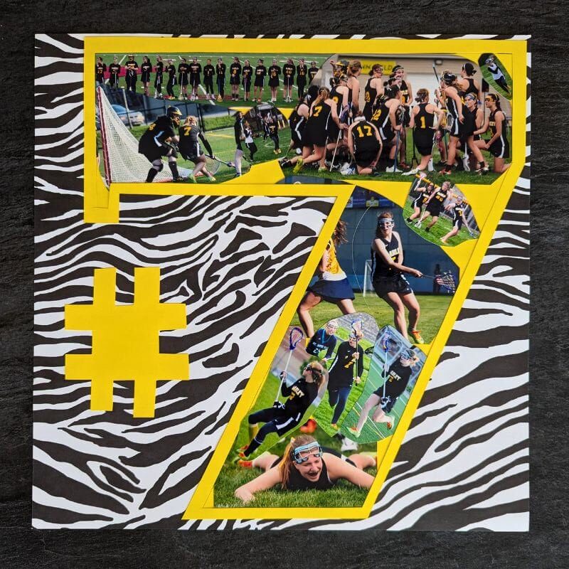 Senior year scrapbook sport collage