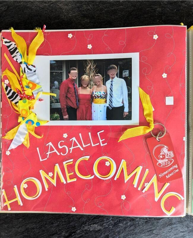 Senior Year Scrapbook Homecoming Scrapbook Page